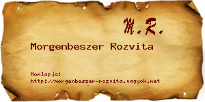 Morgenbeszer Rozvita névjegykártya